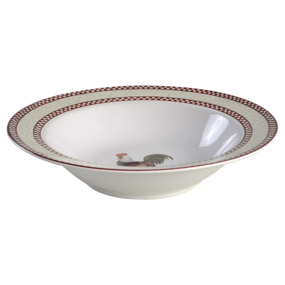 Chicken Scratch Rim Soup Bowl by Noble Excellence-1
