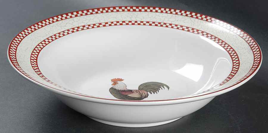 Chicken Scratch 9" Round Vegetable Bowl by Noble Excellence-1