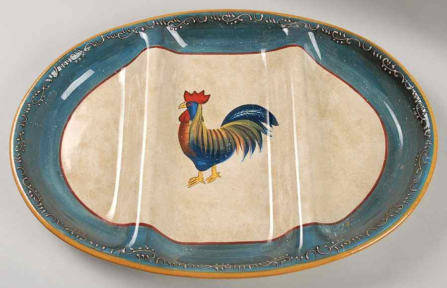 Rooster Cafe Oval Divided Server by Noble Excellence-1