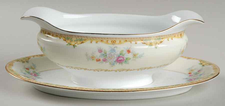 N2367 Gravy Boat with Attached Underplate by Noritake-1