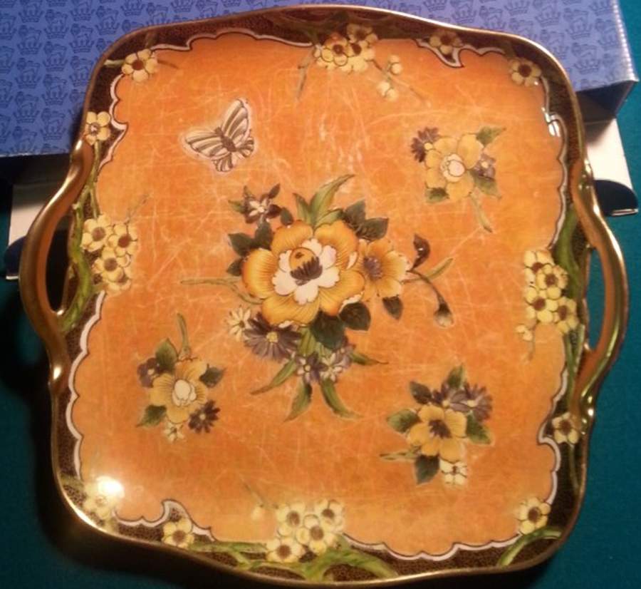 N2376 Square Handled Cake Plate by Noritake-1