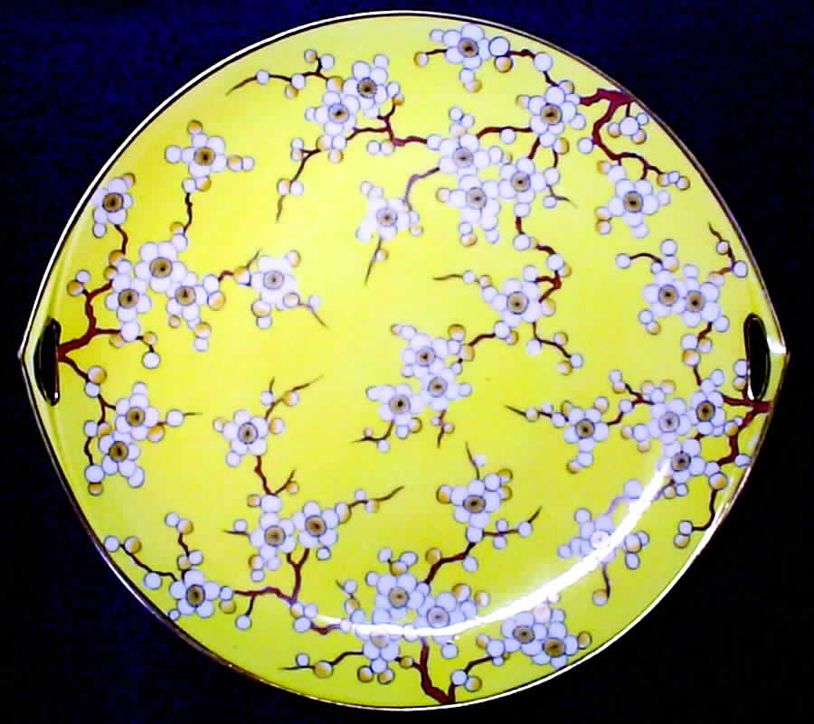 N772 Yellow Handled Cake Plate by Noritake-1