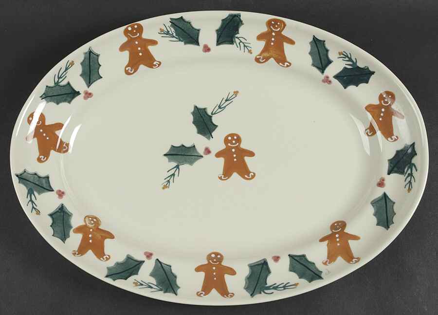 Gingerbread 16" Oval Serving Platter by Noble Excellence-1