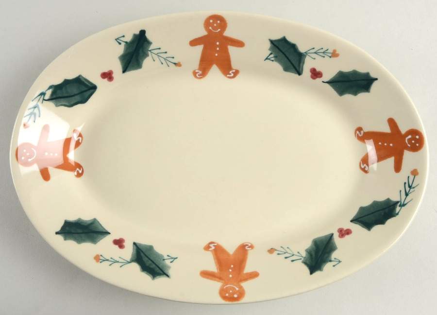 Gingerbread 12" Oval Serving Platter by Noble Excellence-1