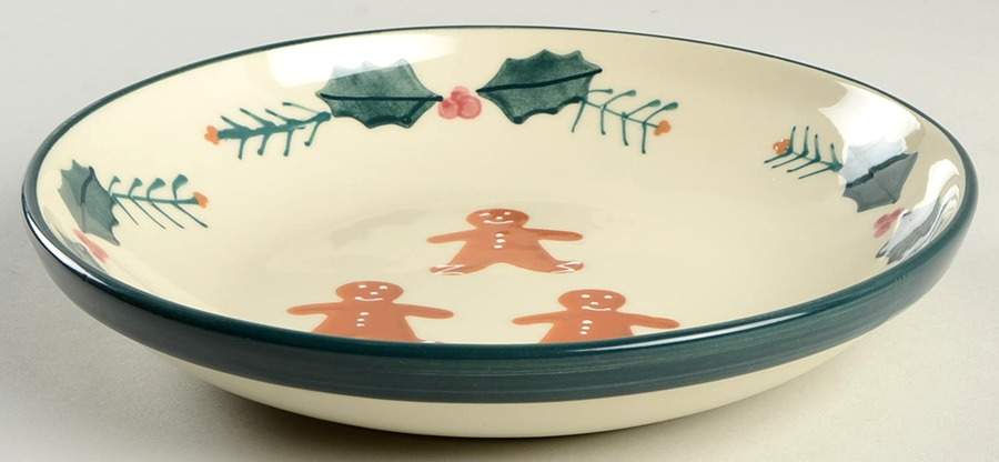 Gingerbread 9" Pasta Serving Bowl by Noble Excellence-1