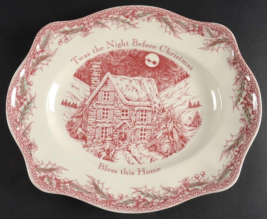 Twas the Night Before Christmas 12" Bless This House Platter by Noble Excellence-1