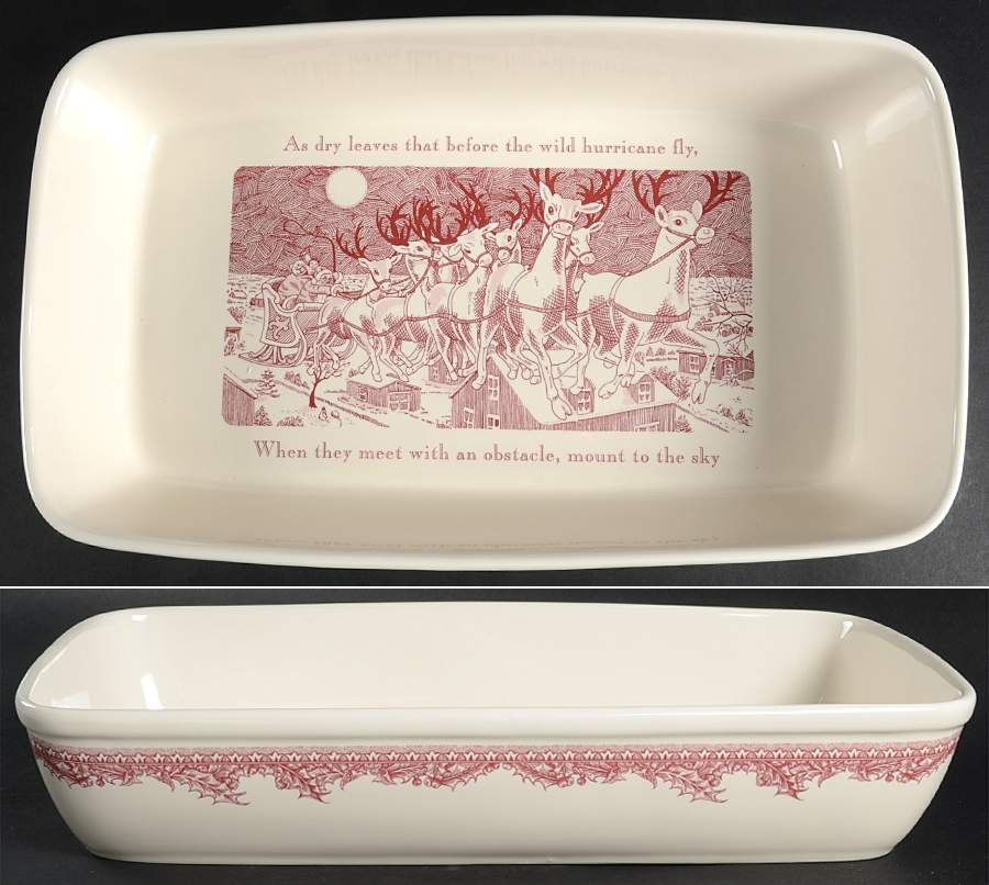 Twas the Night Before Christmas 15" Rectangular Baker by Noble Excellence-1