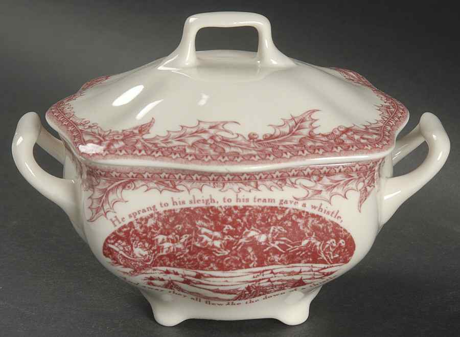 Twas the Night Before Christmas Sugar Bowl & Lid by Noble Excellence-1