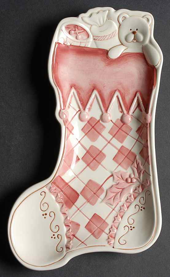 Twas the Night Before Christmas Stocking Shaped Plate by Noble Excellence-1