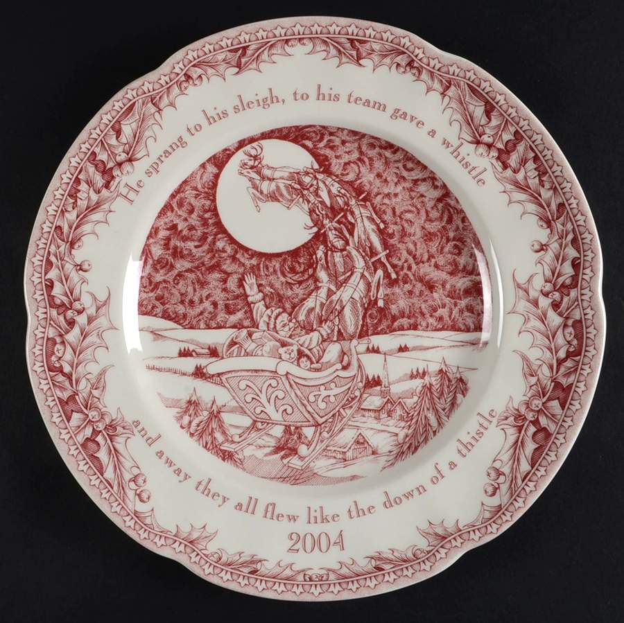 Twas the Night Before Christmas 2004 Collector Plate by Noble Excellence-1