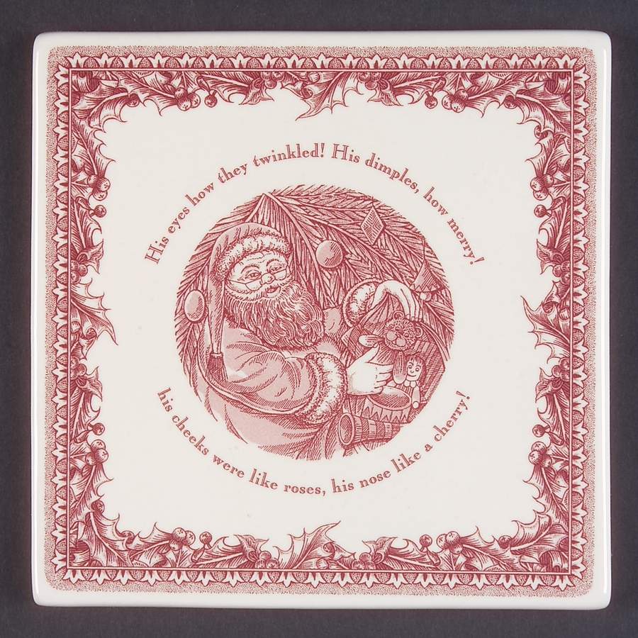 Twas the Night Before Christmas Square Trivet by Noble Excellence-1