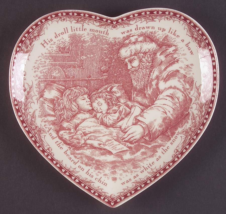 Twas the Night Before Christmas Heart Shaped Dish by Noble Excellence-1