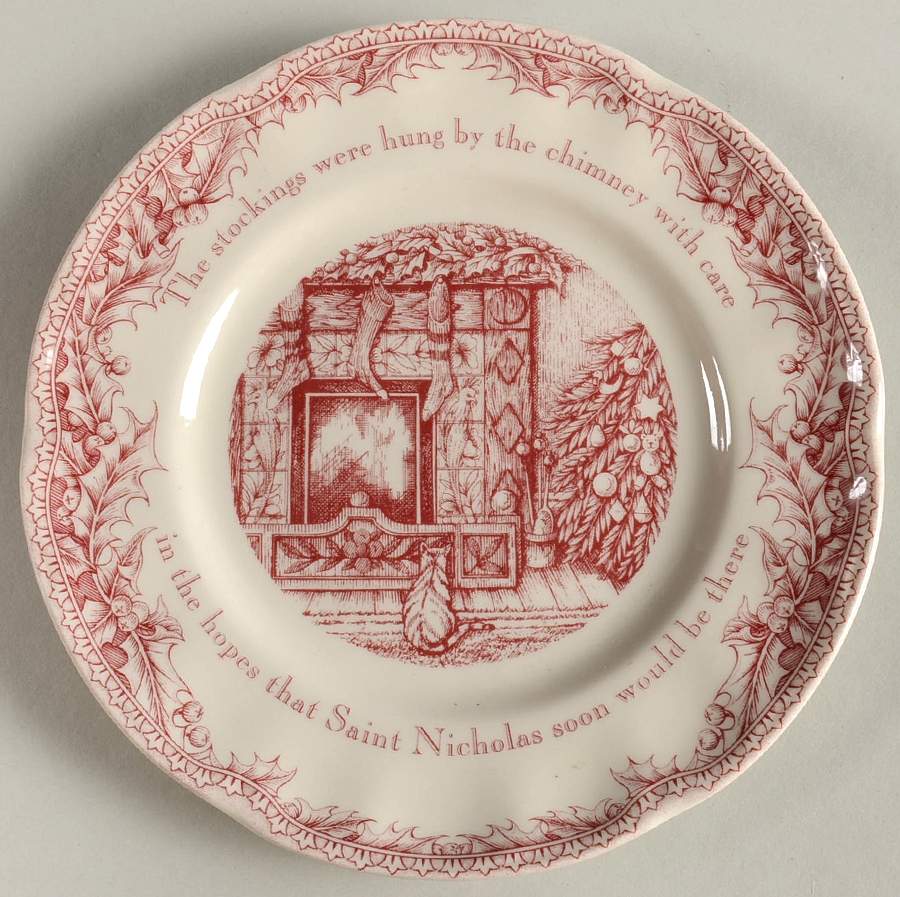 Twas the Night Before Christmas Salad Plate by Noble Excellence-1