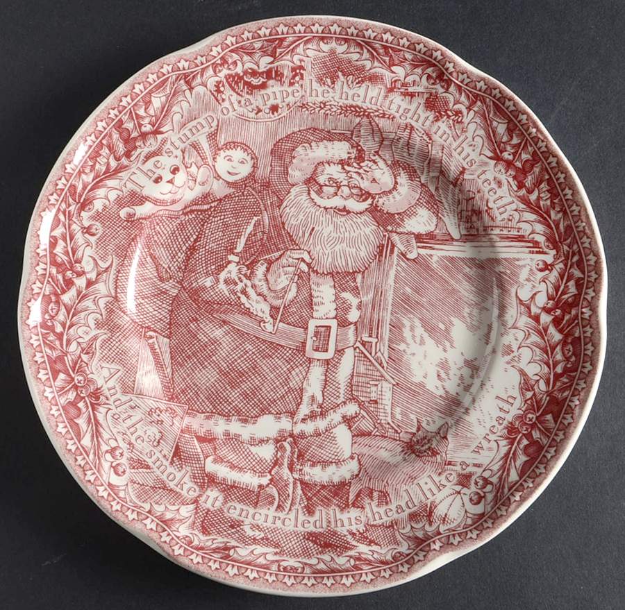 Twas the Night Before Christmas Dessert/Pie Plate by Noble Excellence-1