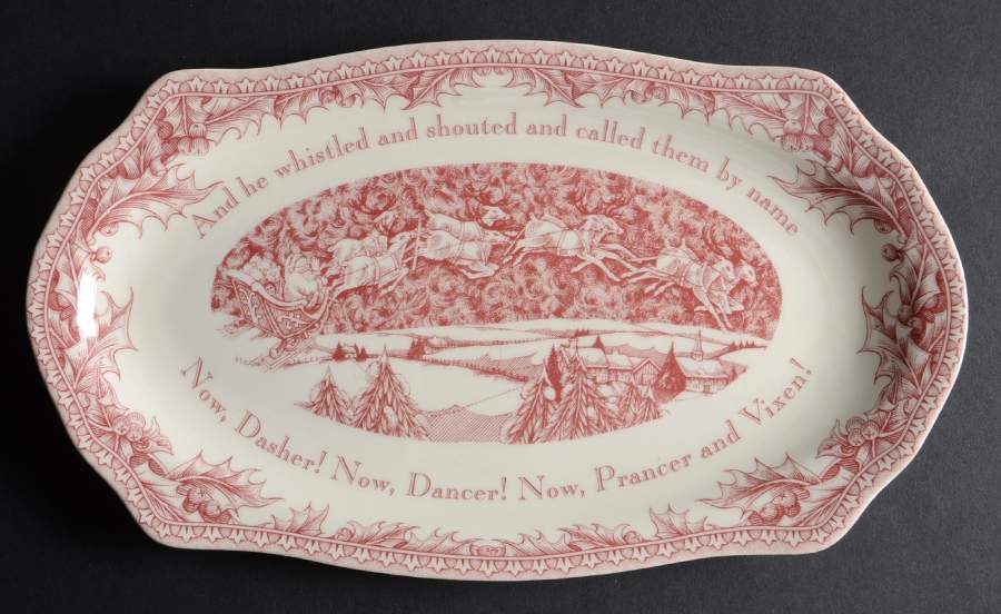 Twas the Night Before Christmas Large Sandwich Tray by Noble Excellence-1