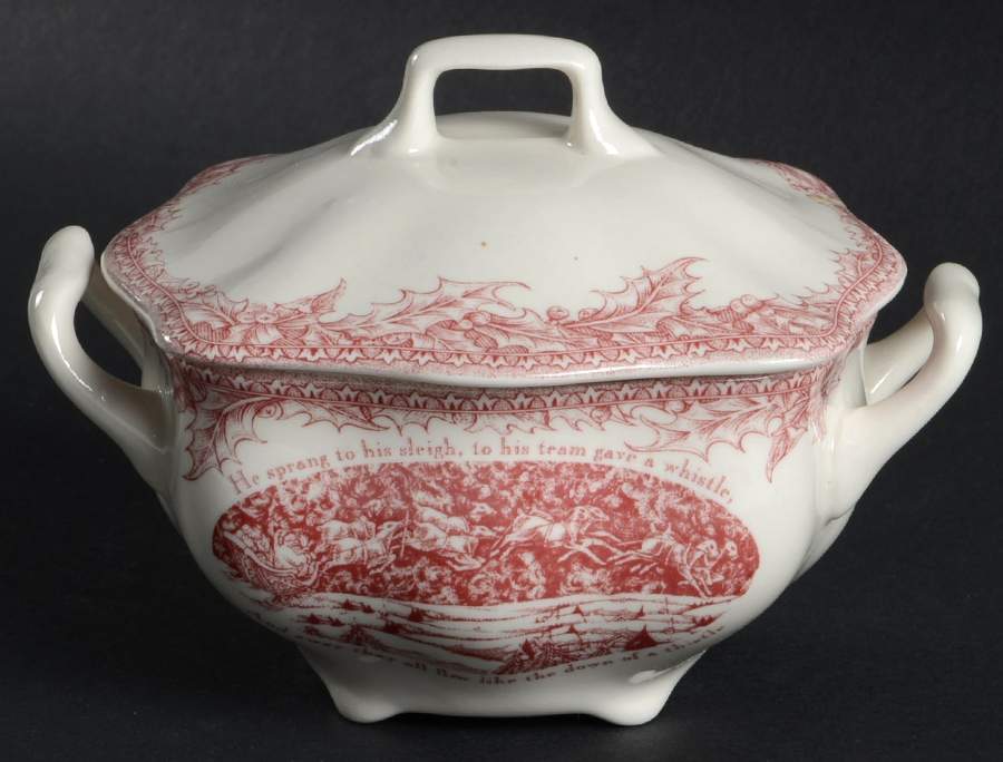 Twas the Night Before Christmas Sugar Bowl & Lid by Noble Excellence-1