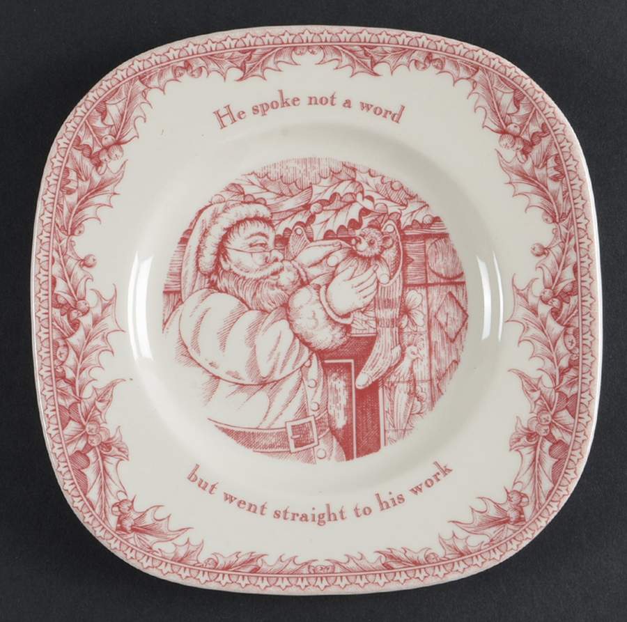 Twas the Night Before Christmas Square Salad Plate by Noble Excellence-1