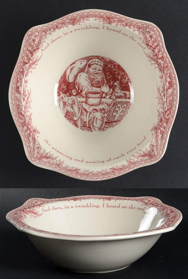 Twas the Night Before Christmas 8" Round Vegetable Bowl by Noble Excellence-1