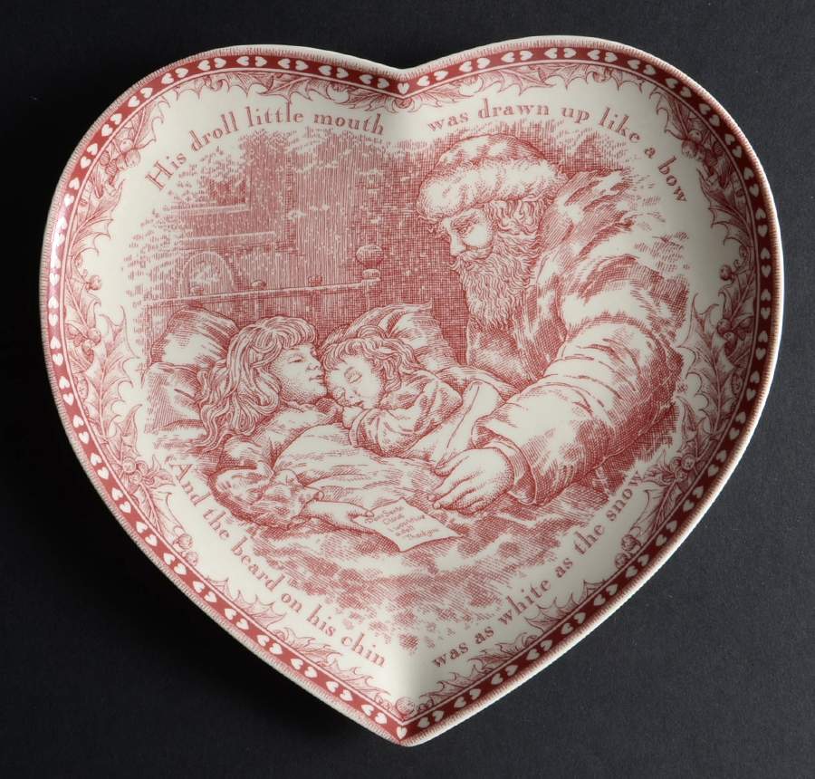 Twas the Night Before Christmas Heart Shaped Dish by Noble Excellence-1