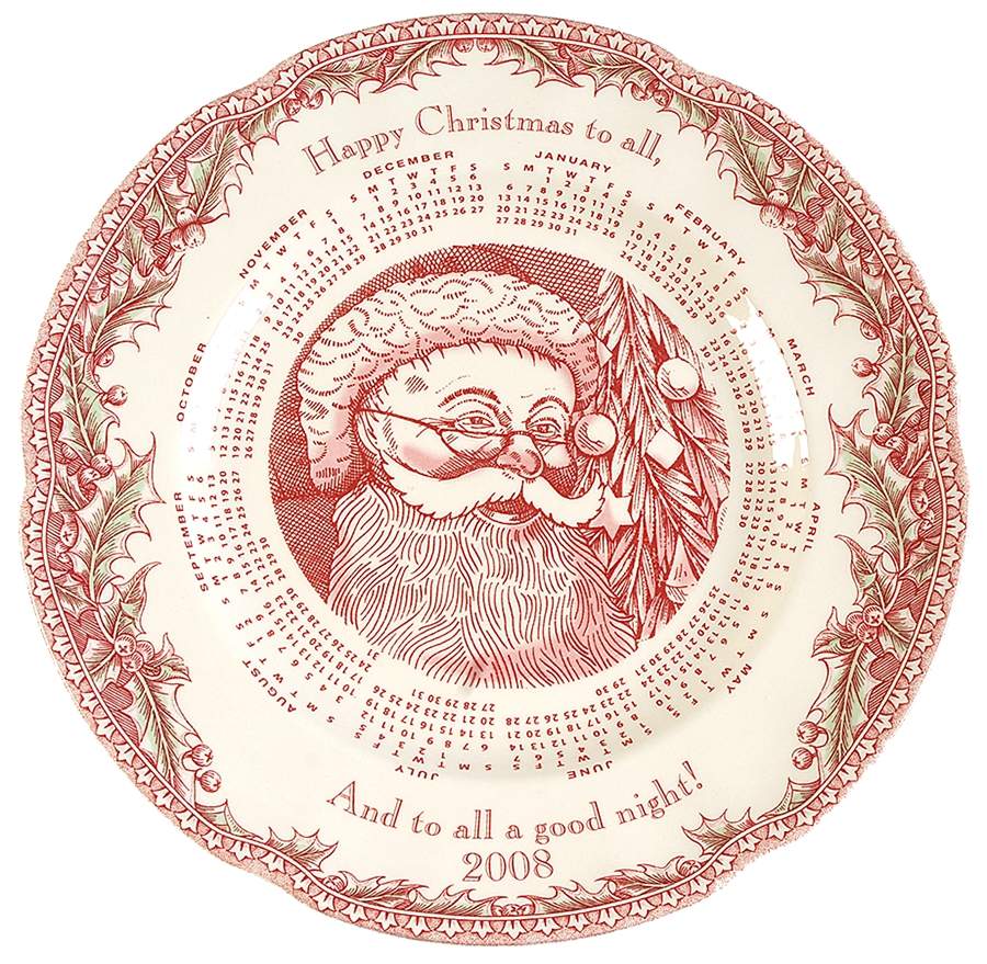 Twas the Night Before Christmas Calendar Plate by Noble Excellence-1