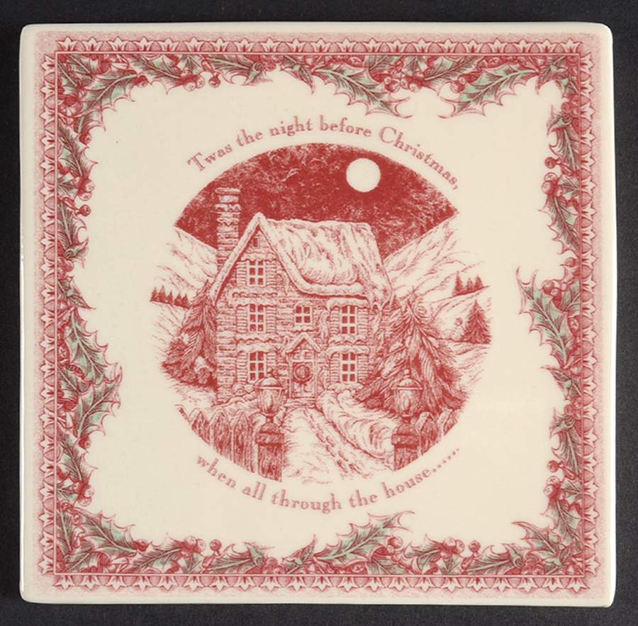 Twas the Night Before Christmas Square Trivet by Noble Excellence-1