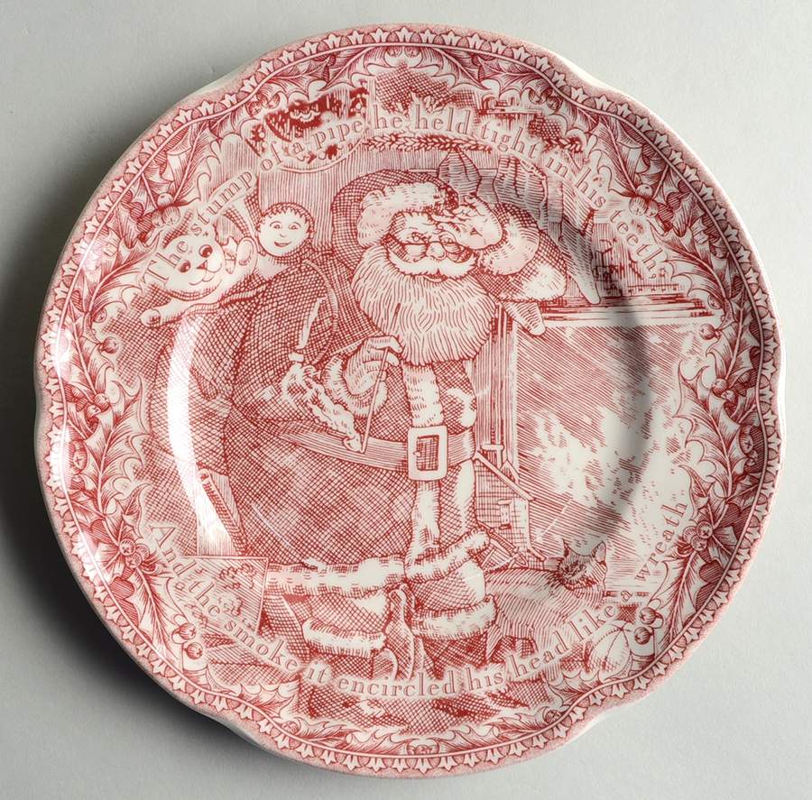 Twas the Night Before Christmas Dessert/Pie Plate by Noble Excellence-1