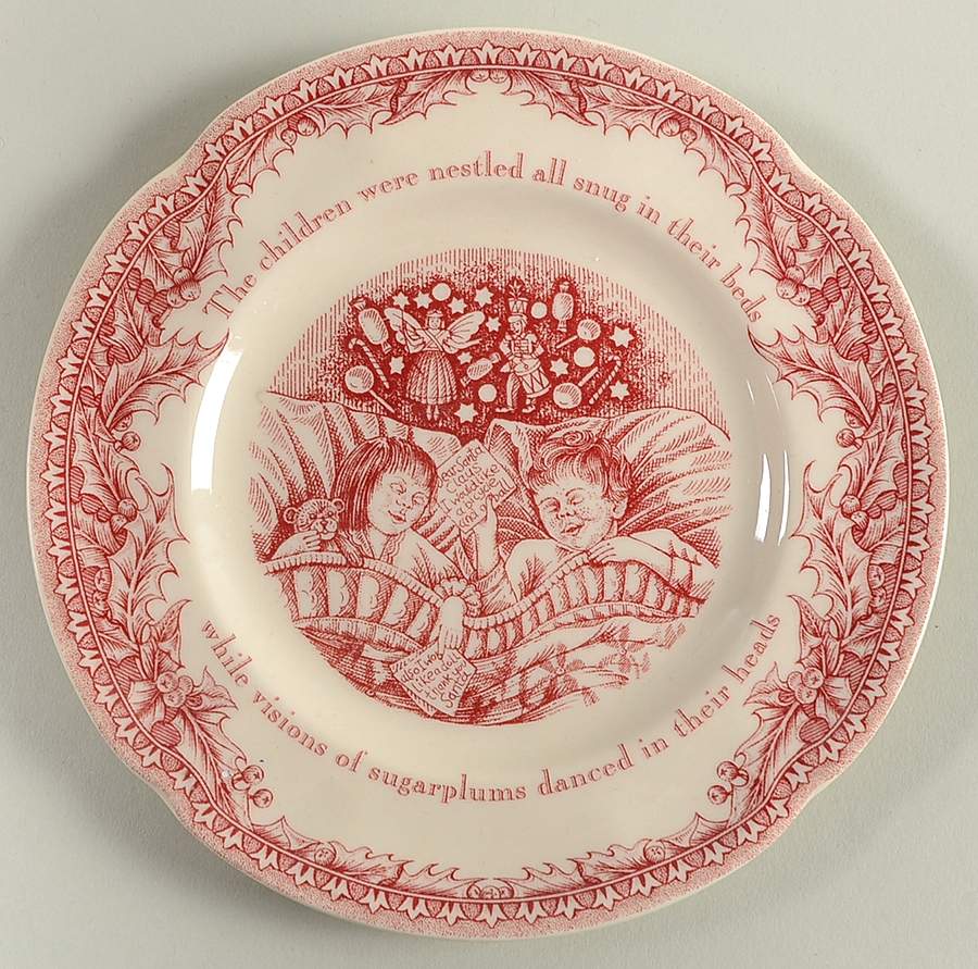 Twas the Night Before Christmas Bread & Butter Plate by Noble Excellence-1