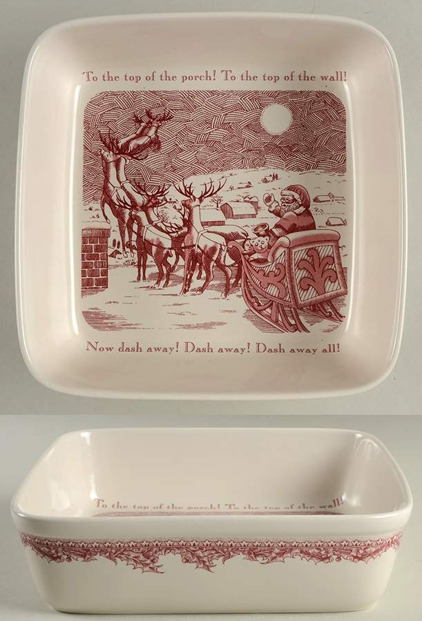 Twas the Night Before Christmas 10" Square Baker by Noble Excellence-1