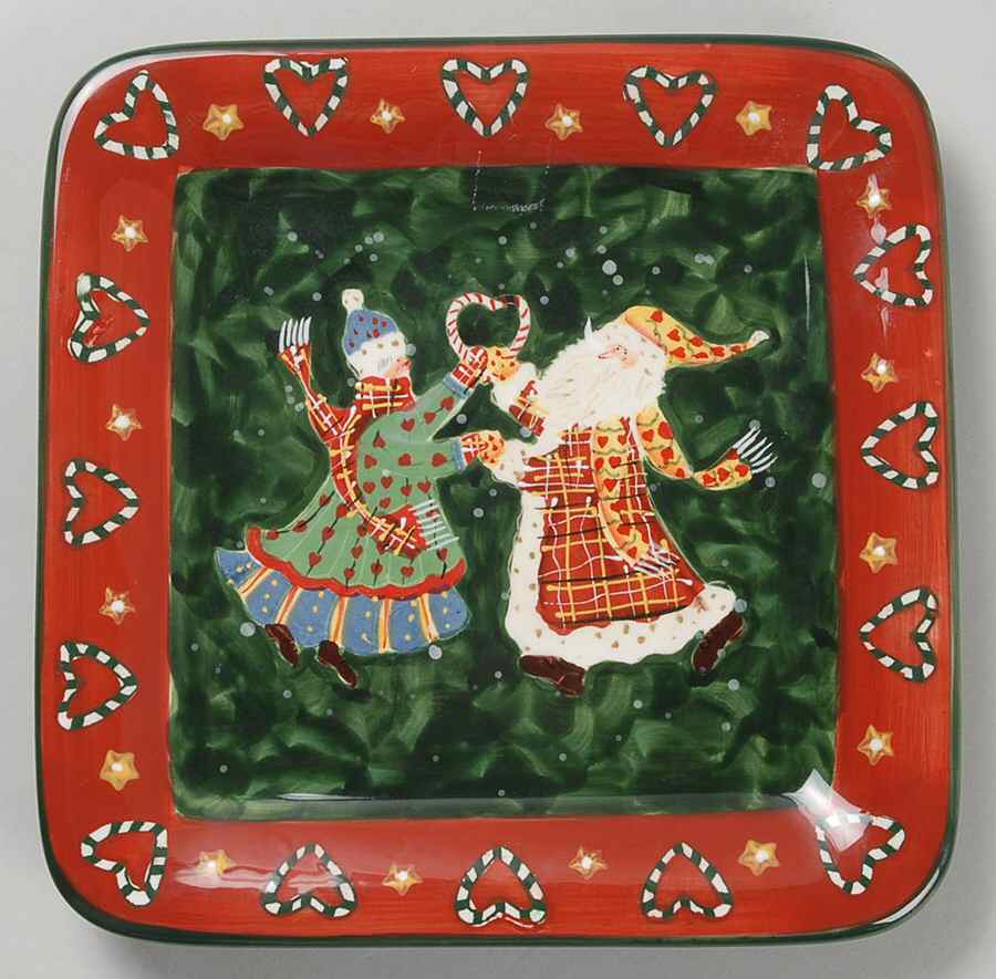Santa Mates Square Salad Plate by Noble Excellence-1