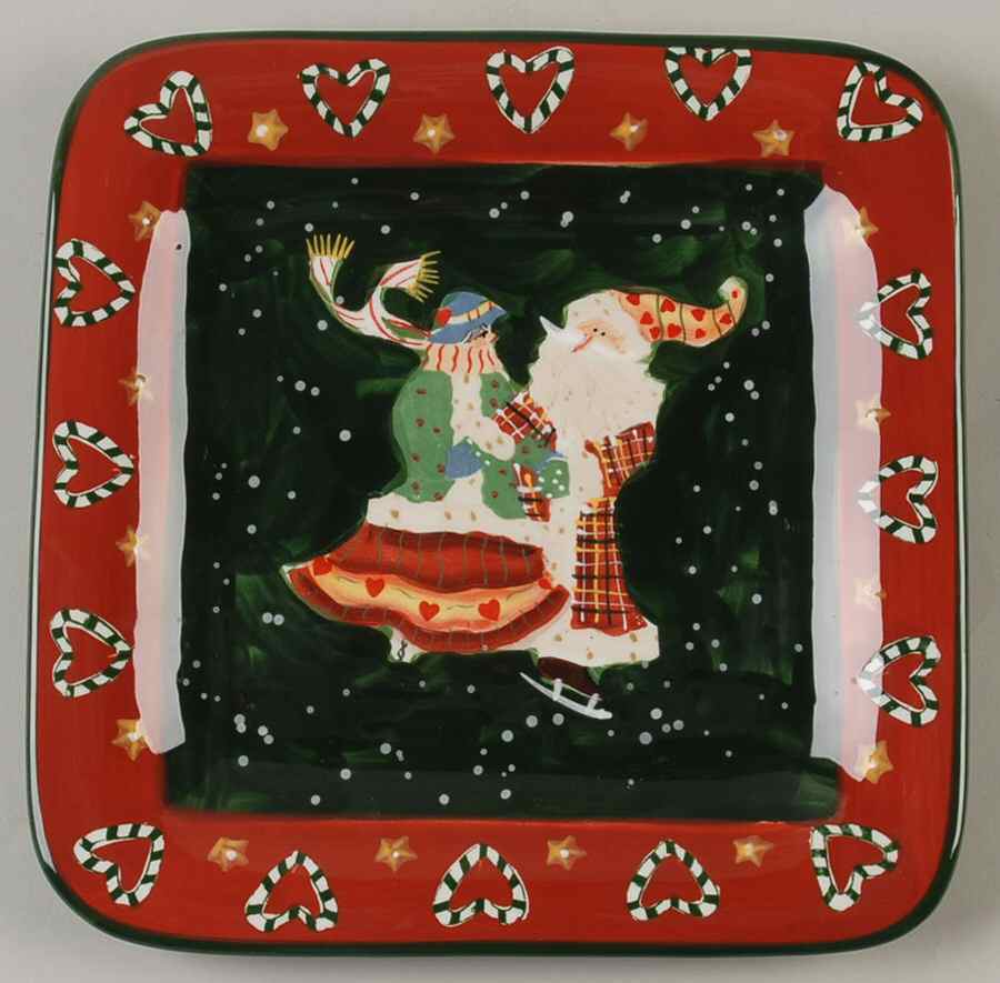 Santa Mates Square Salad Plate by Noble Excellence-1