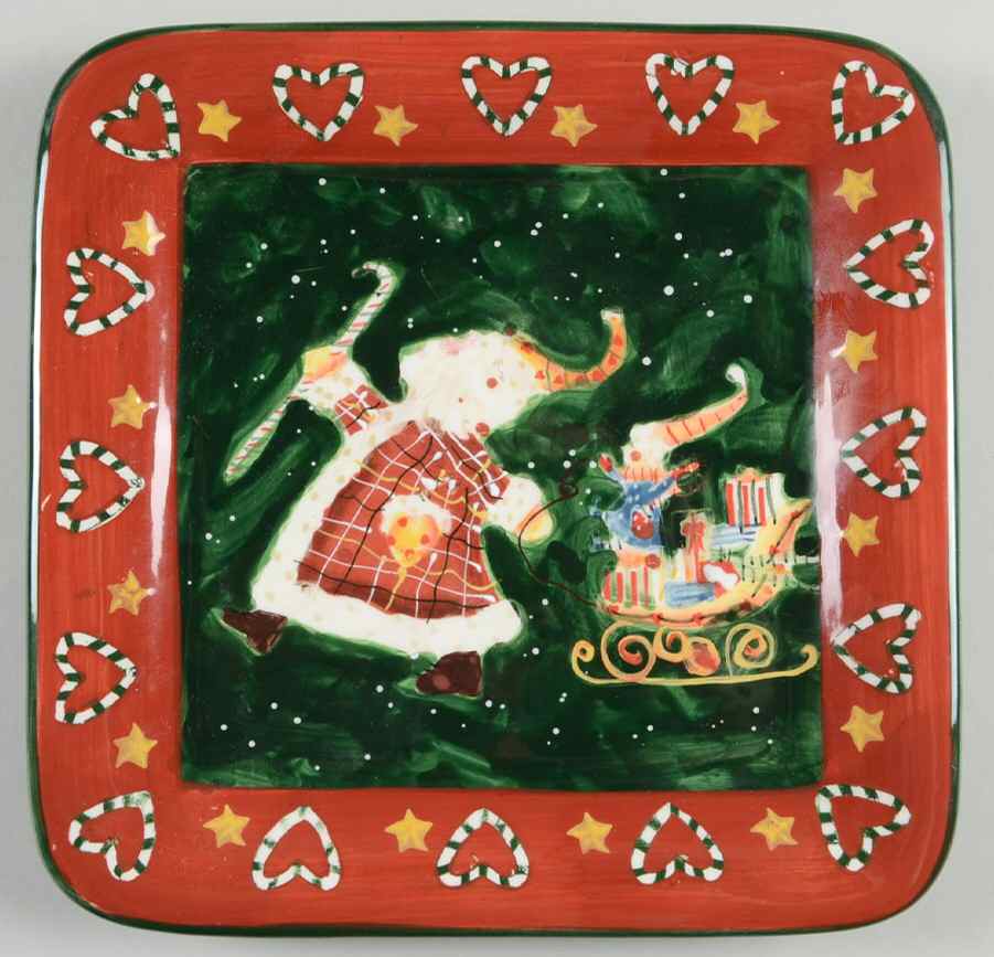 Santa Mates Square Salad Plate by Noble Excellence-1