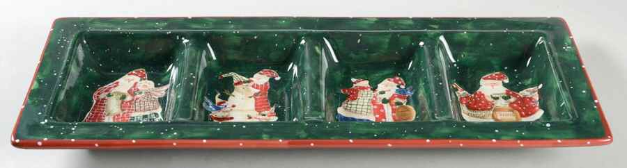 Santa Mates 4 Part Rectangular Divided Server by Noble Excellence-1