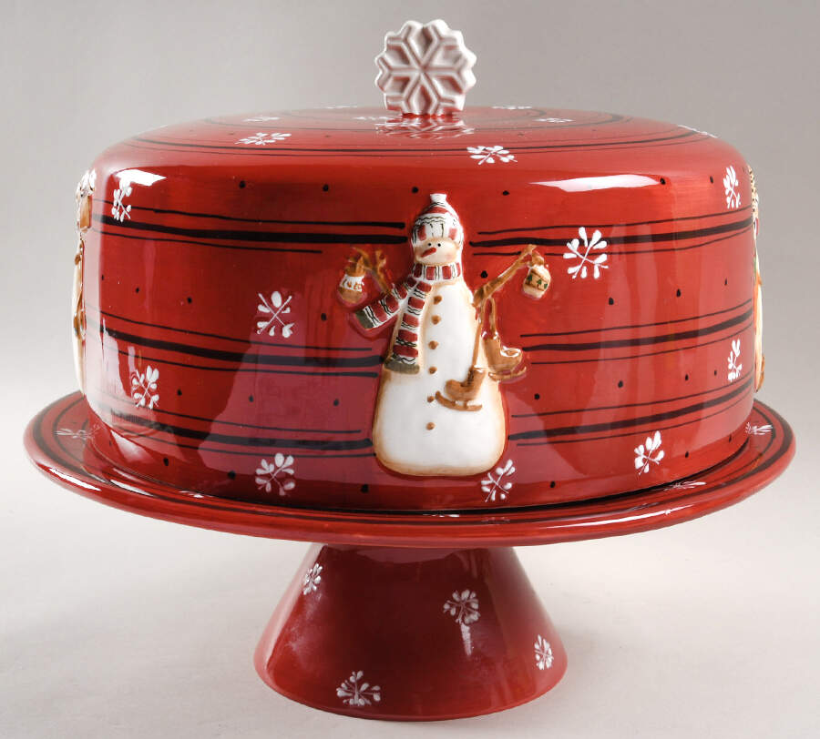 Snow Mates Large Covered Cake Plate by Noble Excellence-1