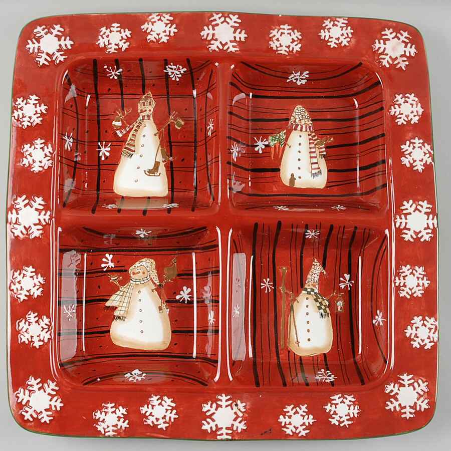 Snow Mates Divided 4-Part Square Platter by Noble Excellence-1