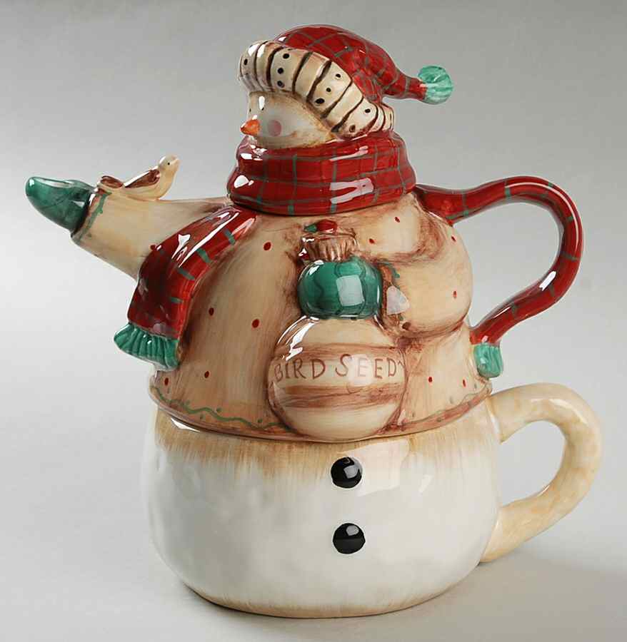 Snow Mates Tea for 1 (Stacking Individual Teapot & Mug/Cup) by Noble Excellence-1