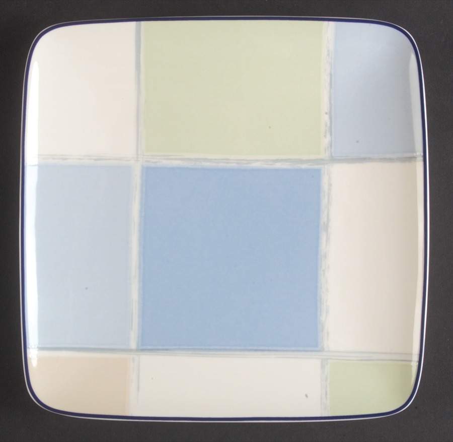 Java Blue Square Salad Plate by Noritake-1