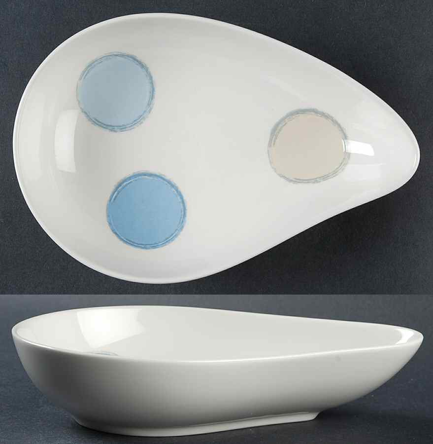 Java Blue Medium Teardrop Dish by Noritake-1