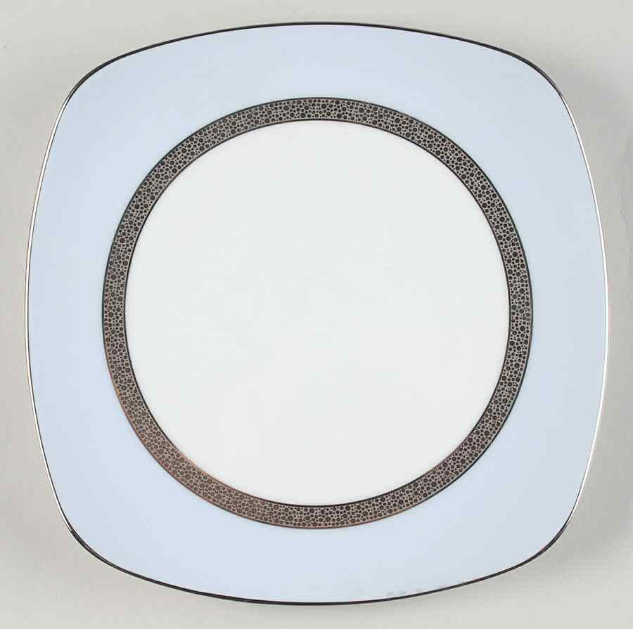 Piedmont Platinum Square Accent Luncheon Plate by Noritake-1