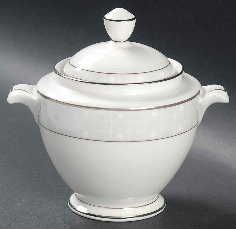 Aria Platinum Sugar Bowl & Lid by Noritake-1