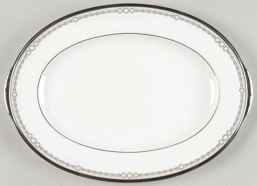 Pearl Luxe 12" Oval Serving Platter by Noritake-1