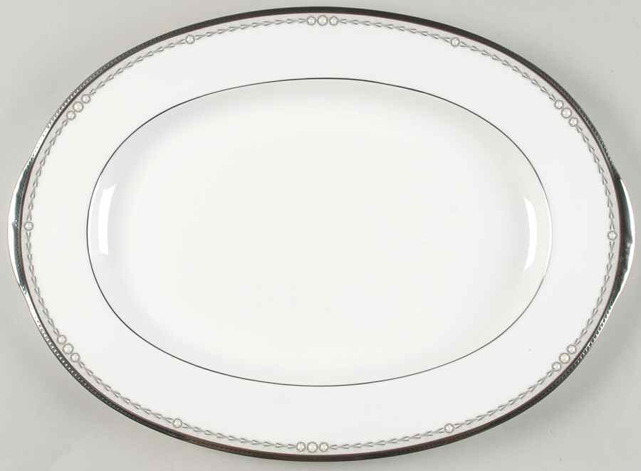 Pearl Luxe 16" Oval Serving Platter by Noritake-1