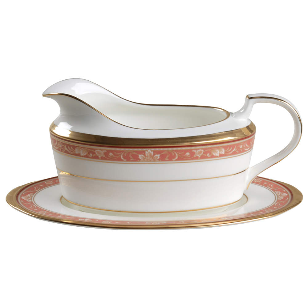 Luxemburg Gravy Boat & Underplate (Relish/Butter) by Noritake-1