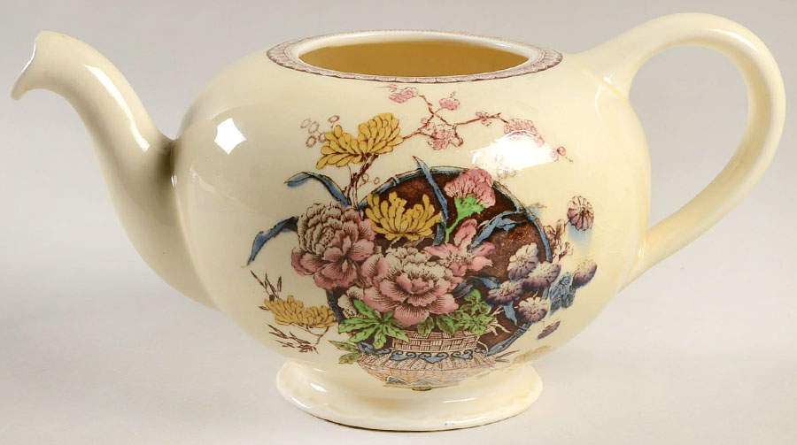 Ophelia Brown Multicolor Teapot No Lid by Newport-1
