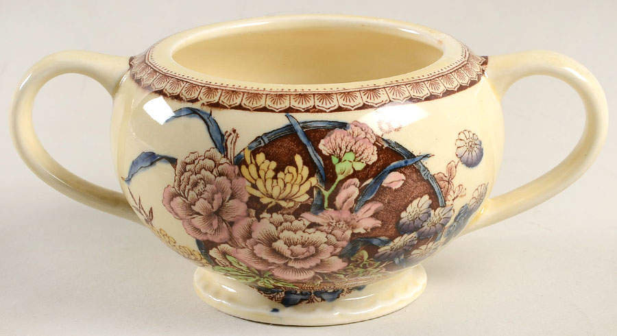 Ophelia Brown Multicolor Sugar Bowl No Lid by Newport-1