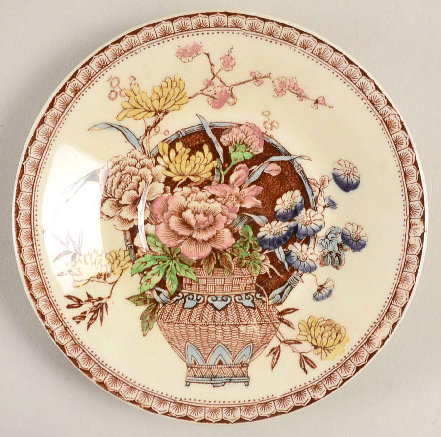 Ophelia Brown Multicolor Saucer by Newport-1