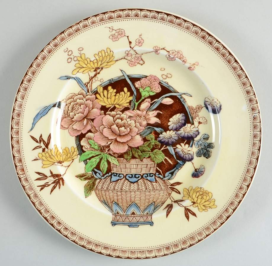 Ophelia Brown Multicolor Salad Plate by Newport-1
