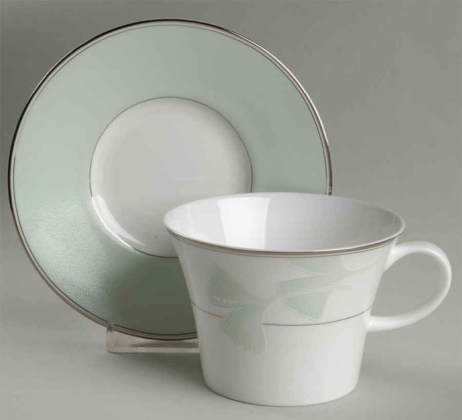Les Feuilles Flat Cup & Saucer Set by Nikko-1