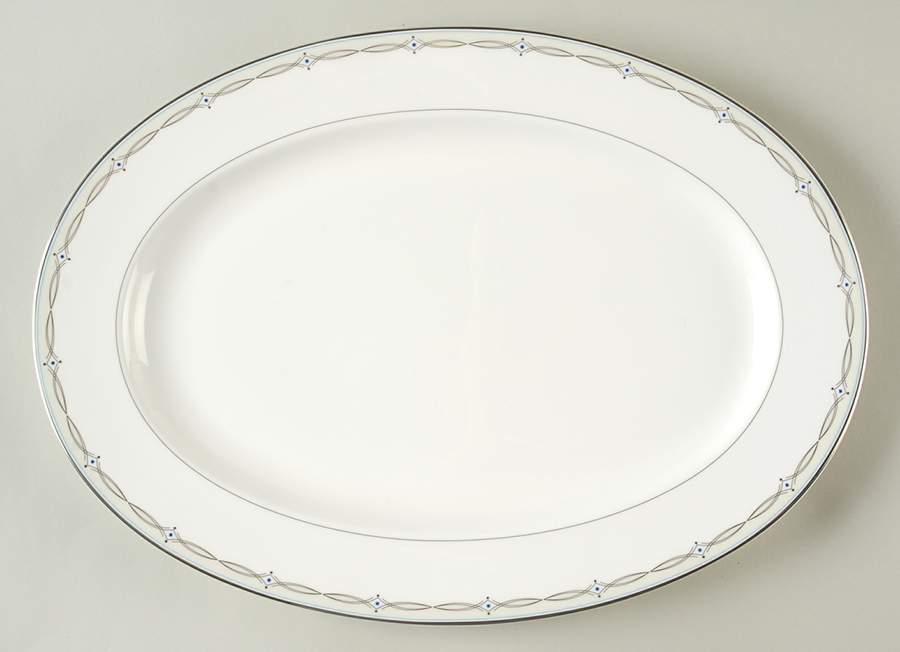 Blue Star Sapphire 14" Oval Serving Platter by Nikko-1