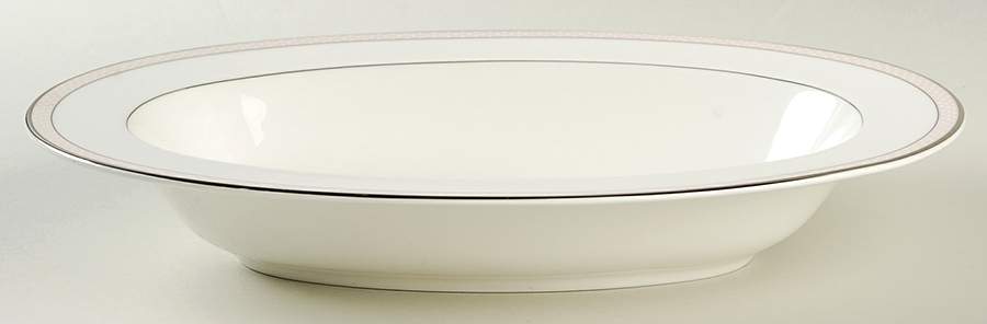 Blush Beaded Pearl 11" Oval Vegetable Bowl by Nikko-1