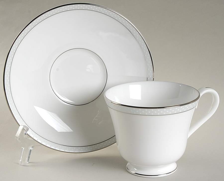Ocean Beaded Pearl Footed Cup & Saucer Set by Nikko-1